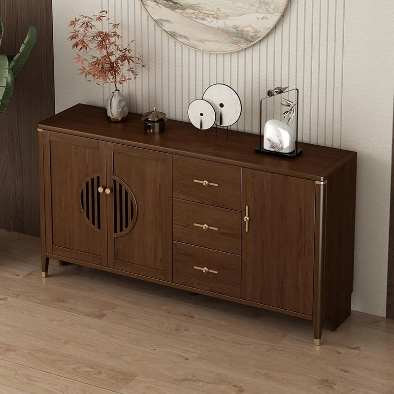 餐边柜多功能家用厨房茶水柜橱柜新中式客厅置物柜储物柜靠墙边柜