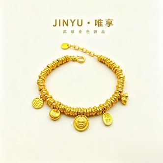 JINYU/唯享 经典百搭N0301经典两世欢财财盘缠手链4