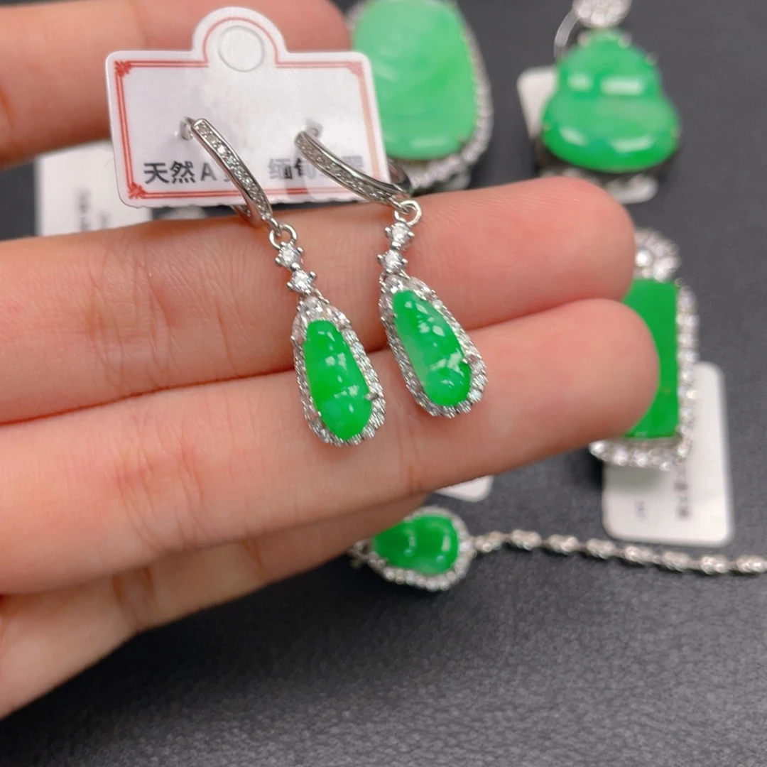 翡翠银S925镶嵌颈饰