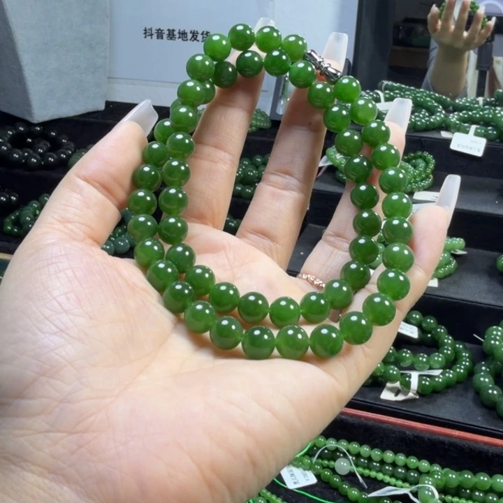 和田玉（碧玉）未镶嵌手链12