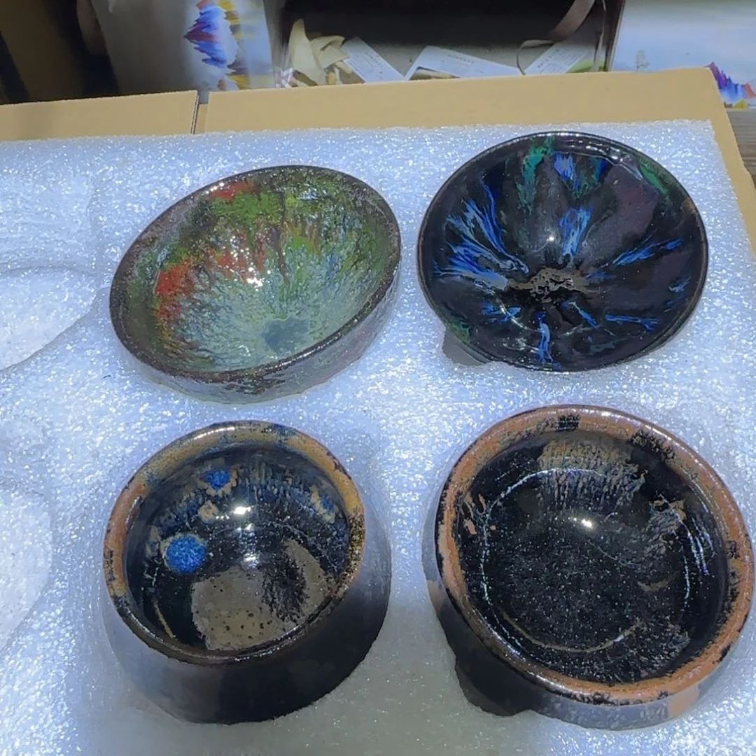 茶盏可*福建盏茶器四个