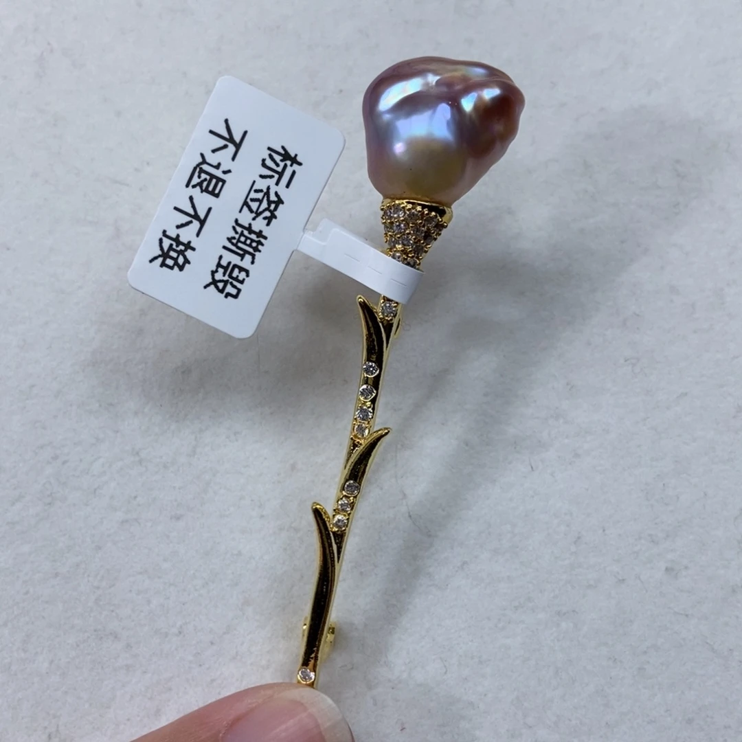 淡水珍珠胸针合金 特价012