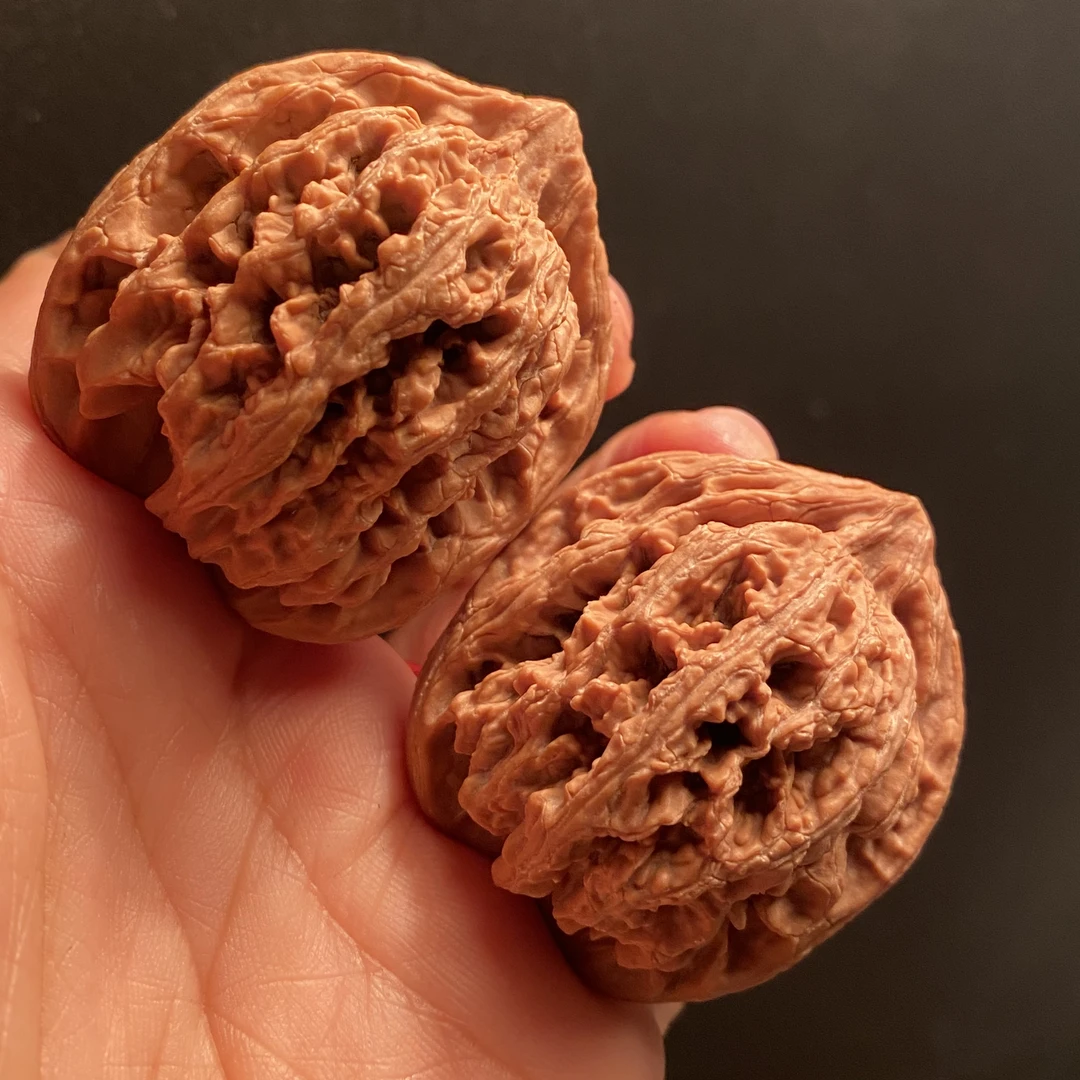 文玩核桃把件4006全品无修九龙筋边40肚38高46狮子头精品对