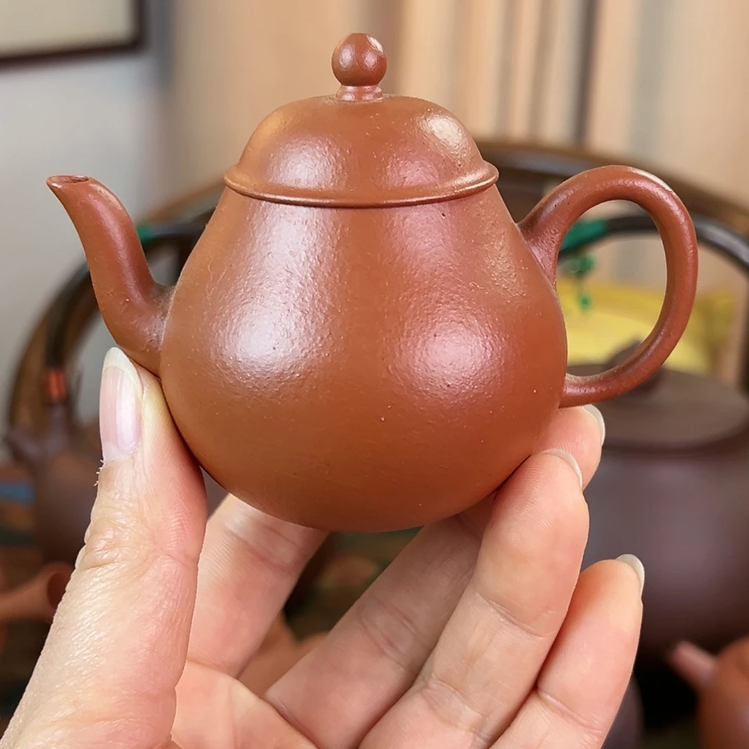 紫砂茶壶精品原矿 鸣远梨 生砂朱泥 110cc