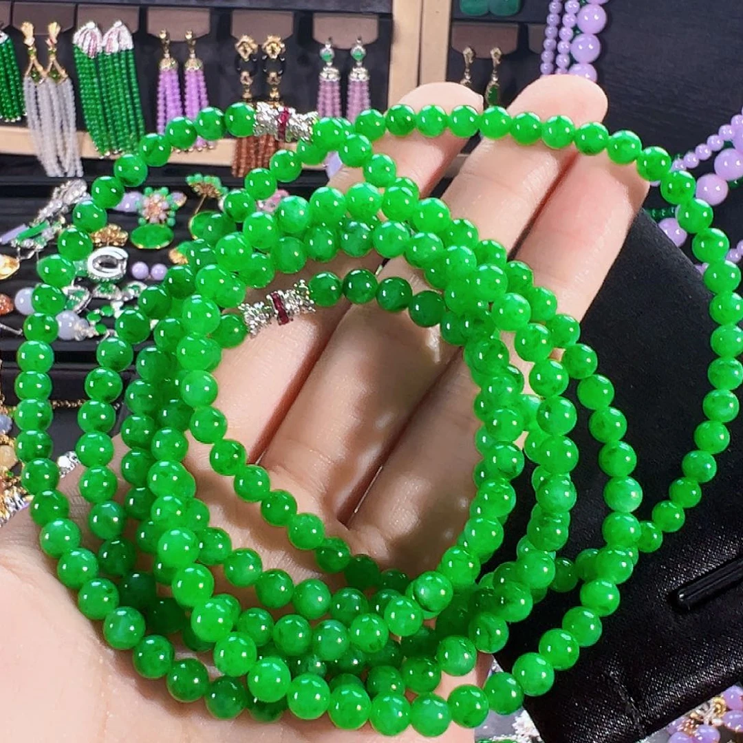 翡翠18K金镶嵌颈饰签收后24小时鉴赏期