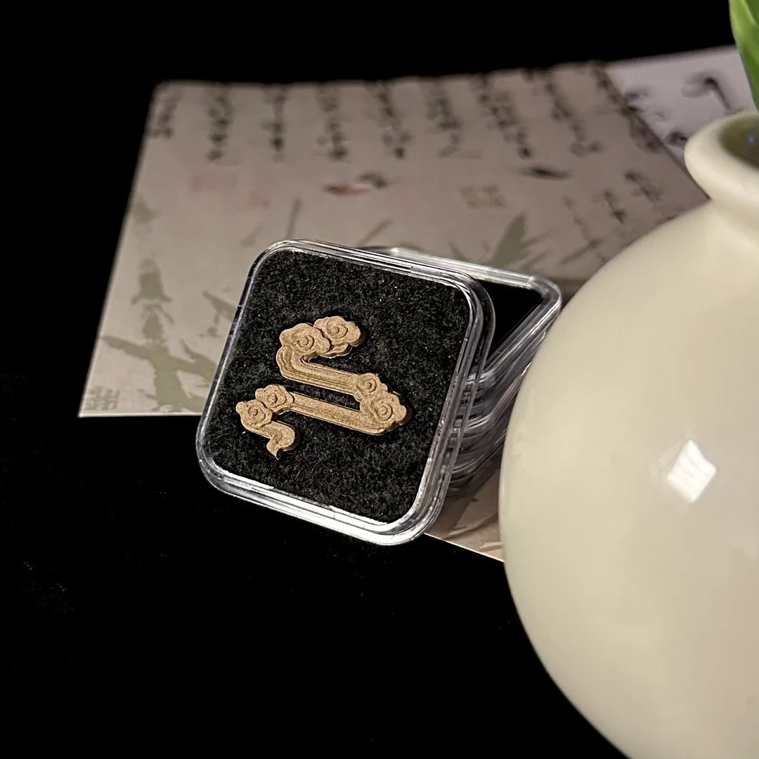 越南芽庄天然香薰沉香雕刻无粘粉（幸福祥瑞盘香10片装）+礼盒