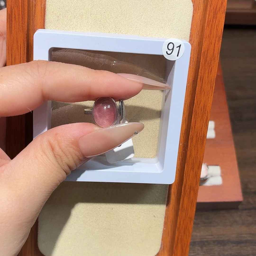 ****漫水晶戒指银S925镶嵌