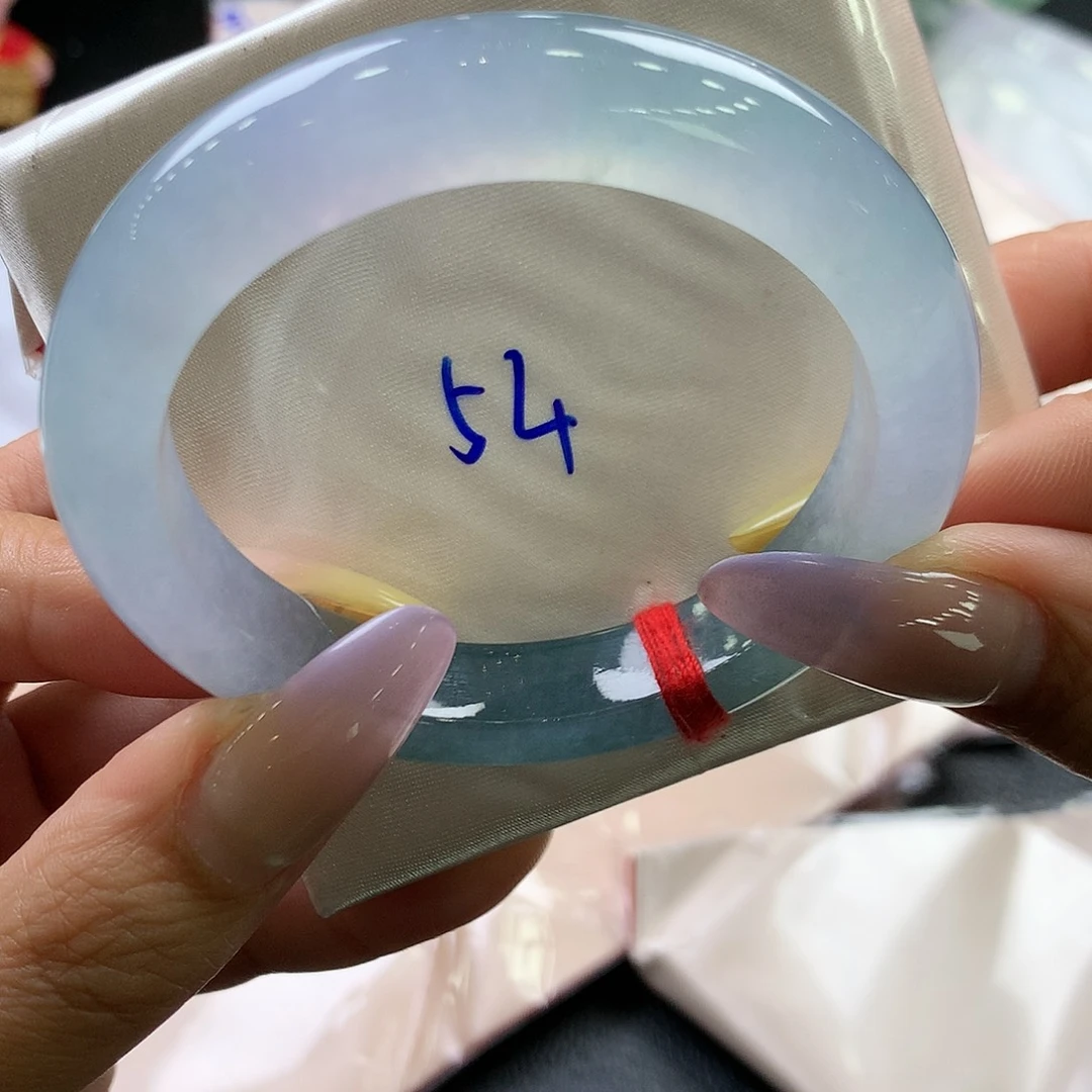 翡翠未镶嵌手镯54正高货大漏