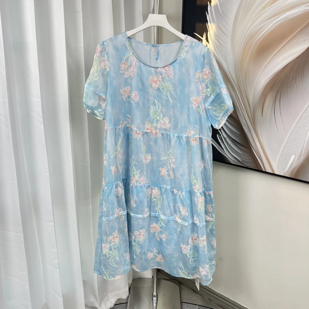 【戛娜】女权贵族戛娜系列高品质中国风绣花雪纺连衣裙-5271