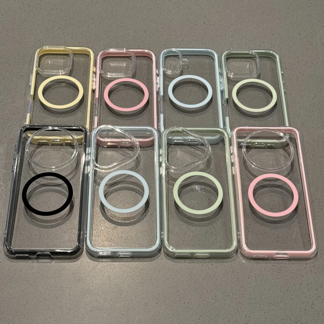 欧克里里简约纯色炫彩磁吸适用苹果16promax手机壳华为mate70小米