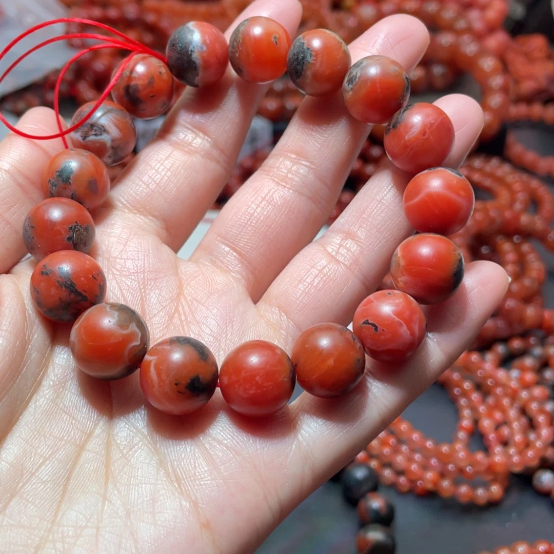 南红玛瑙手链未镶嵌金***者
