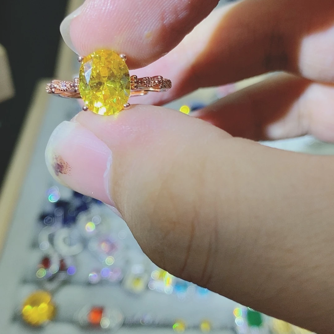 【闪购商品】烟晶戒指银S925镶嵌