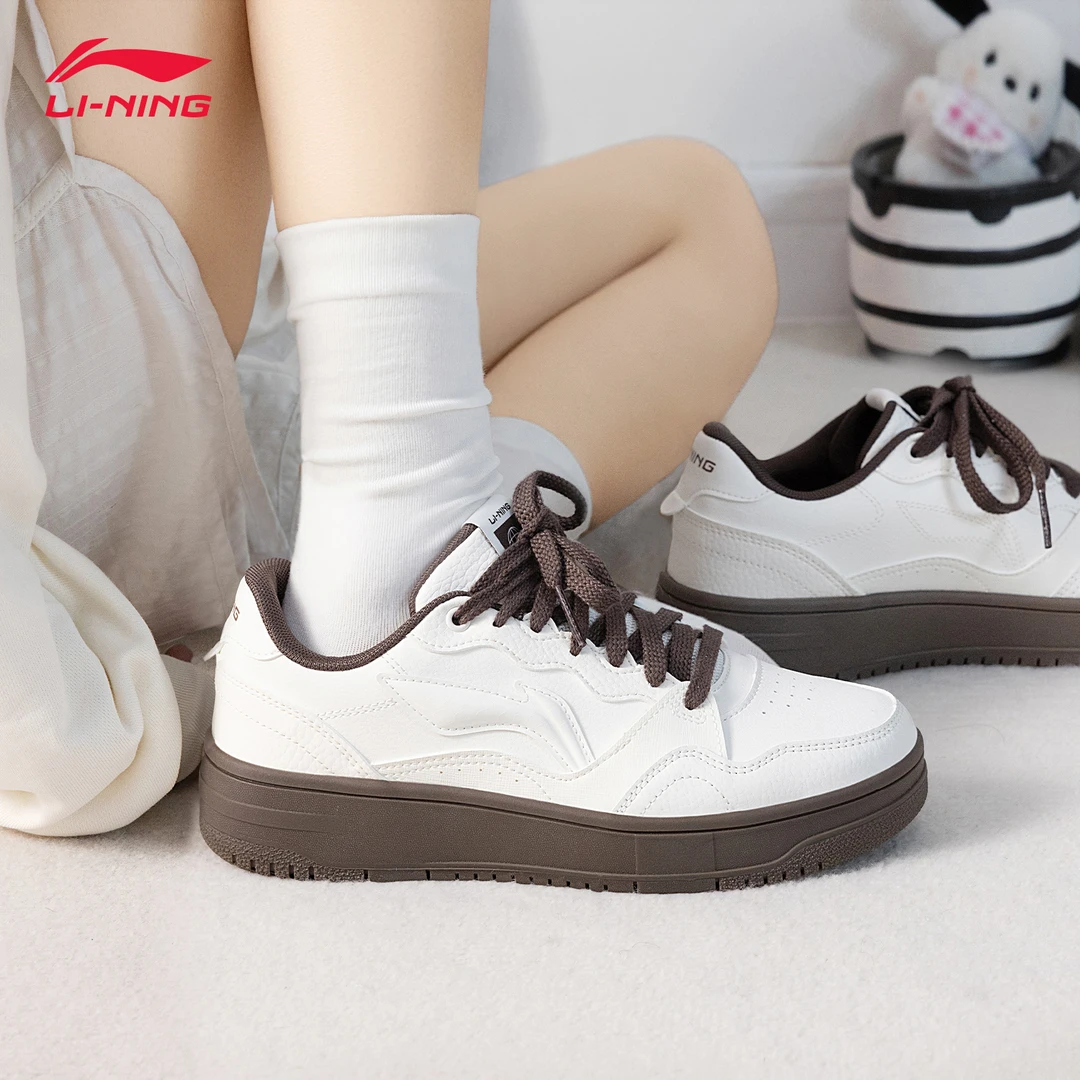 李宁天迹SOFT板鞋休闲女鞋2025夏季新款百搭耐磨女士潮流运动女鞋