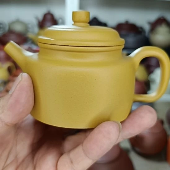 紫砂茶盘原矿黄金段泥德钟260cc半手工