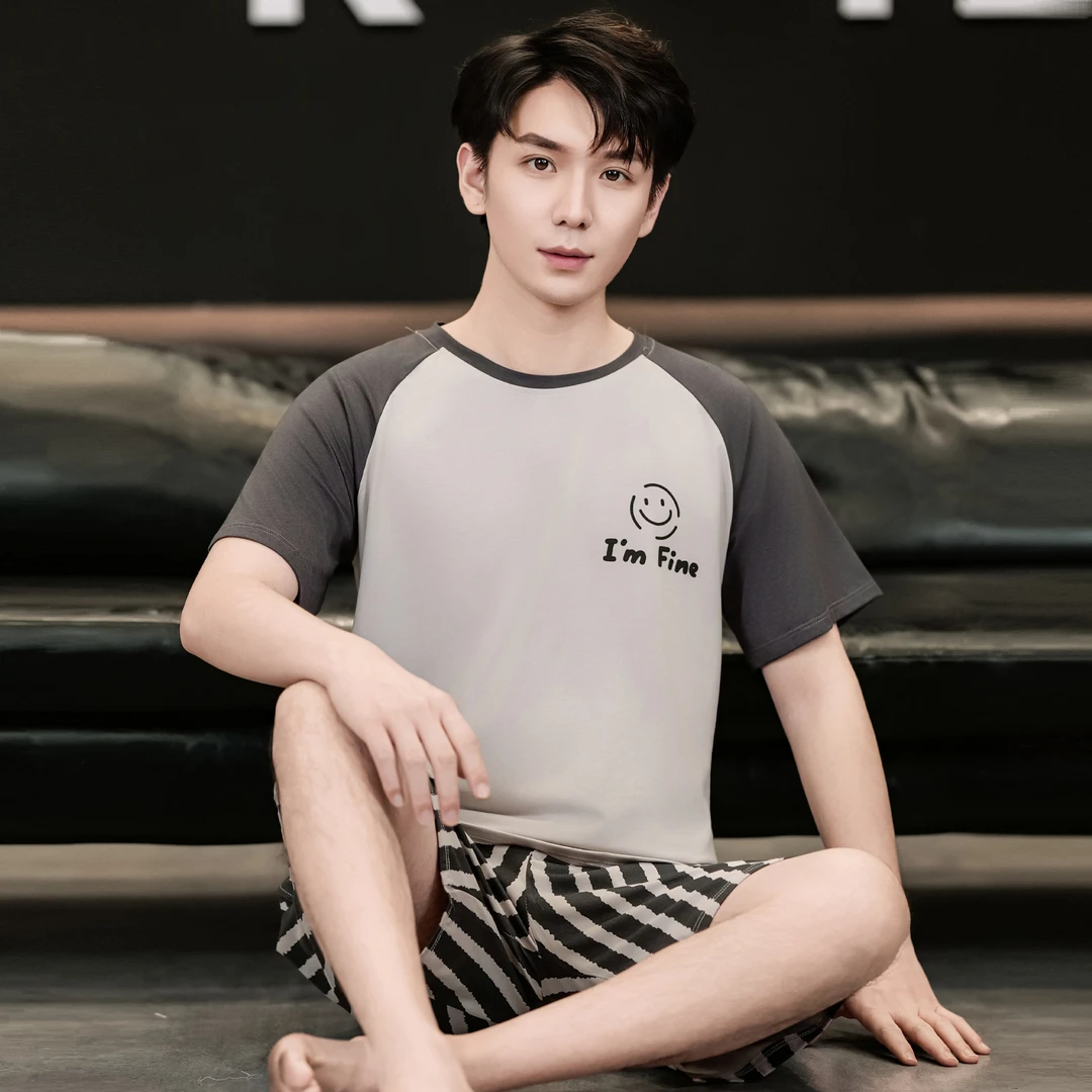 短袖睡衣男士夏款莫代尔棉质薄款大码冰丝凉感套头家居服休闲套装