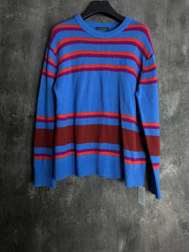 全新未使用 AcneStudios S码*1/条纹羊毛衫/01159