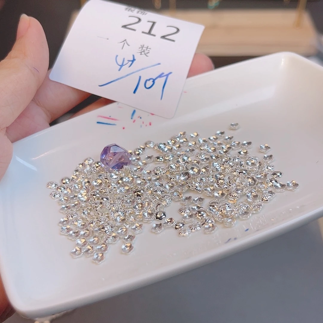 水晶珠宝半成品银S925镶嵌212 。