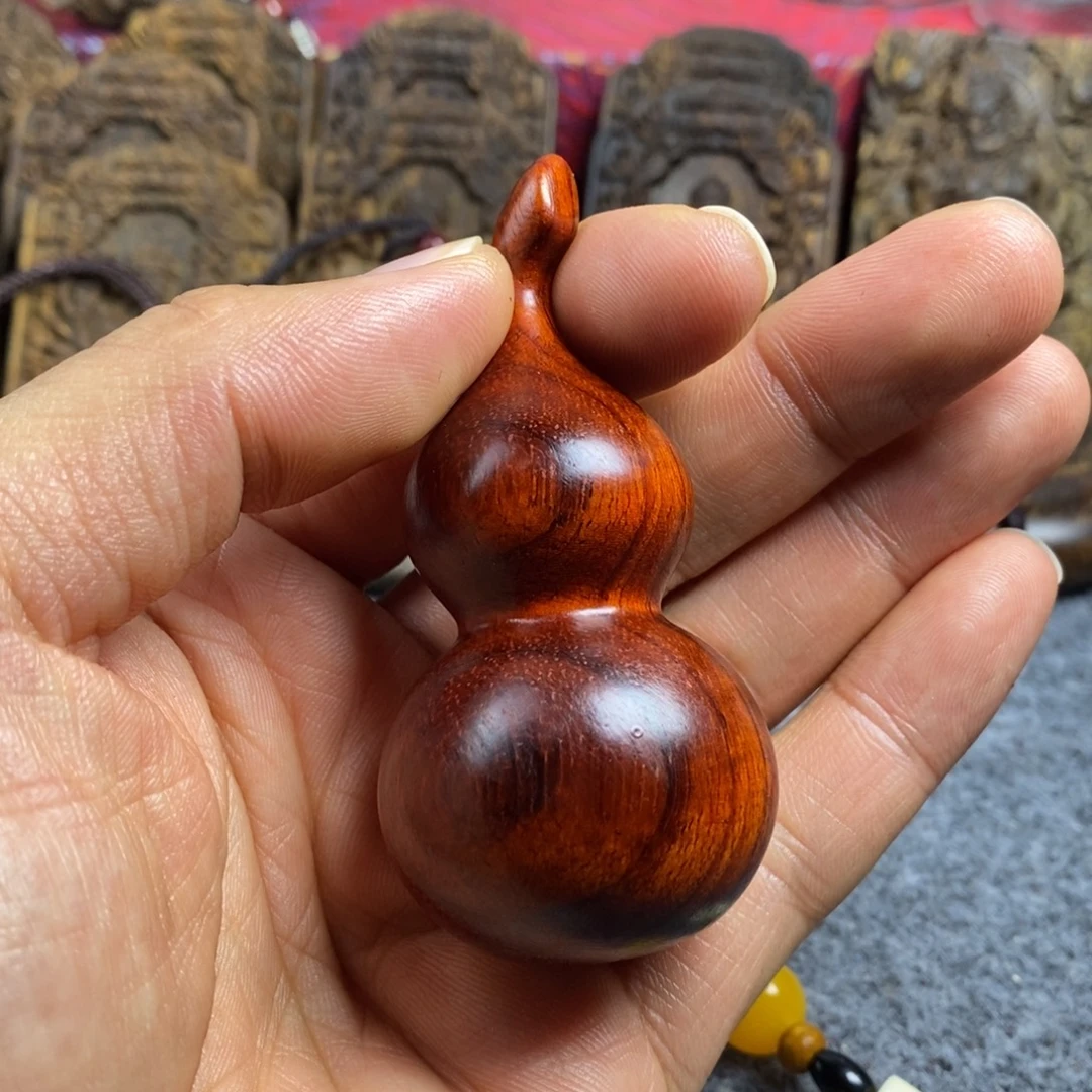 木紫檀木葫芦手把件