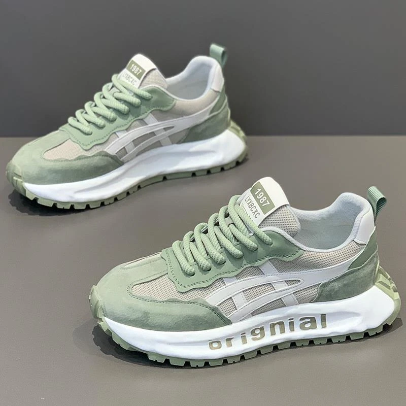 欧洲站男鞋2025新款阿甘鞋厚底增高鞋夏季透气运动休闲老爹鞋子男