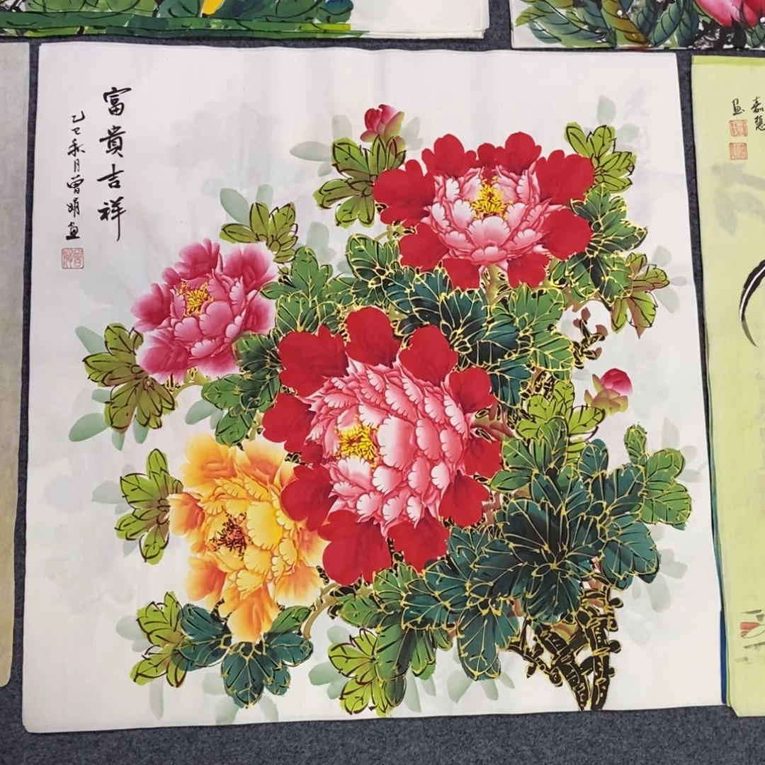 国画尺寸68✖️68斗方手绘精品画