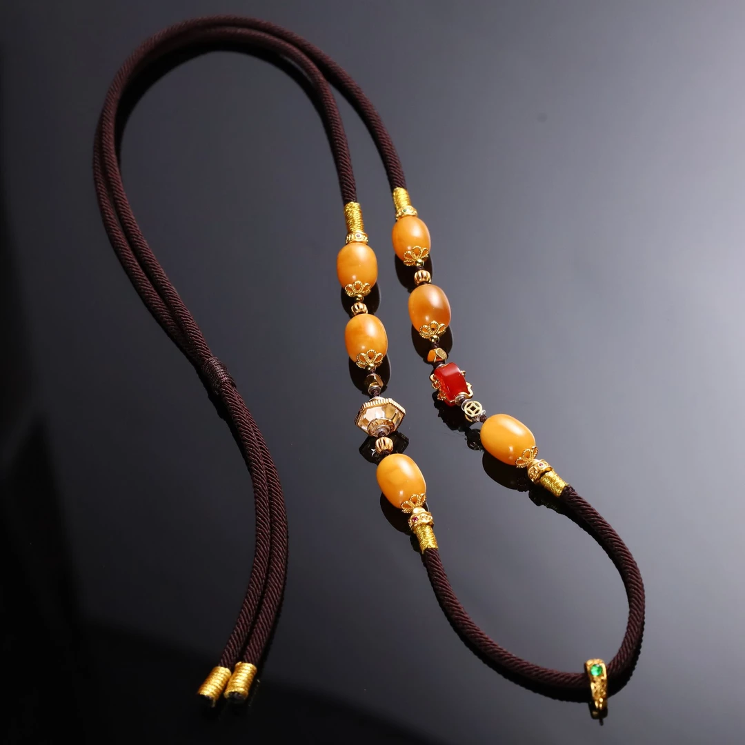 【宝气】心如珠宝 蜜蜡枣珠万能链