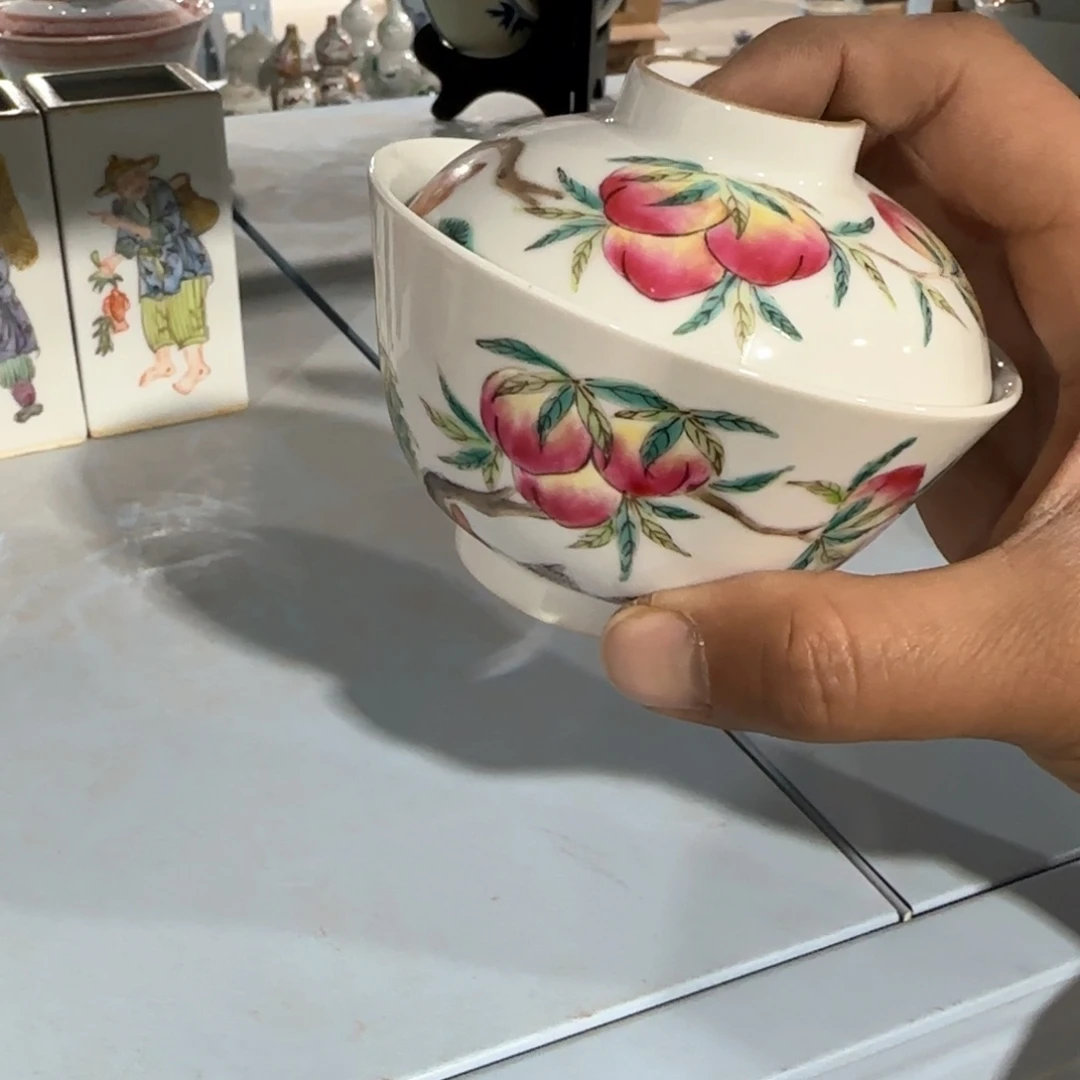 瓷片摆件手绘瓷器处理了吧