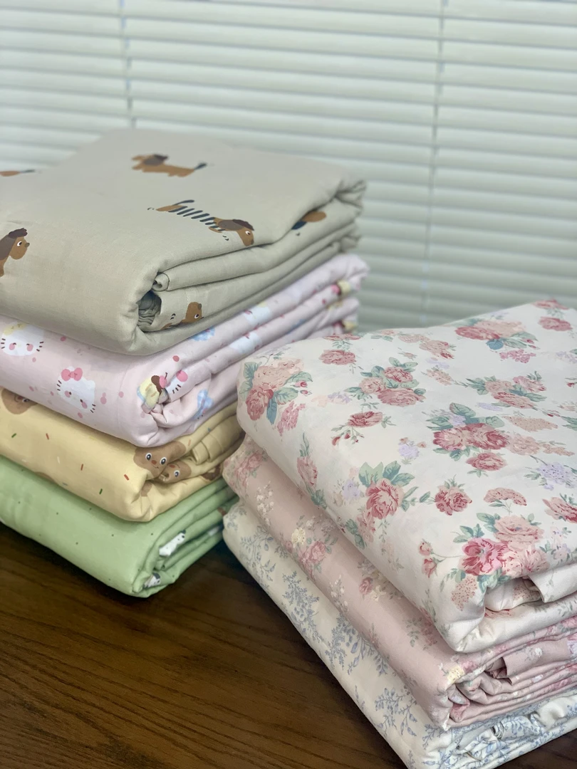 【MJ】自定坯纱 ins风全棉有氧双层纱单被套