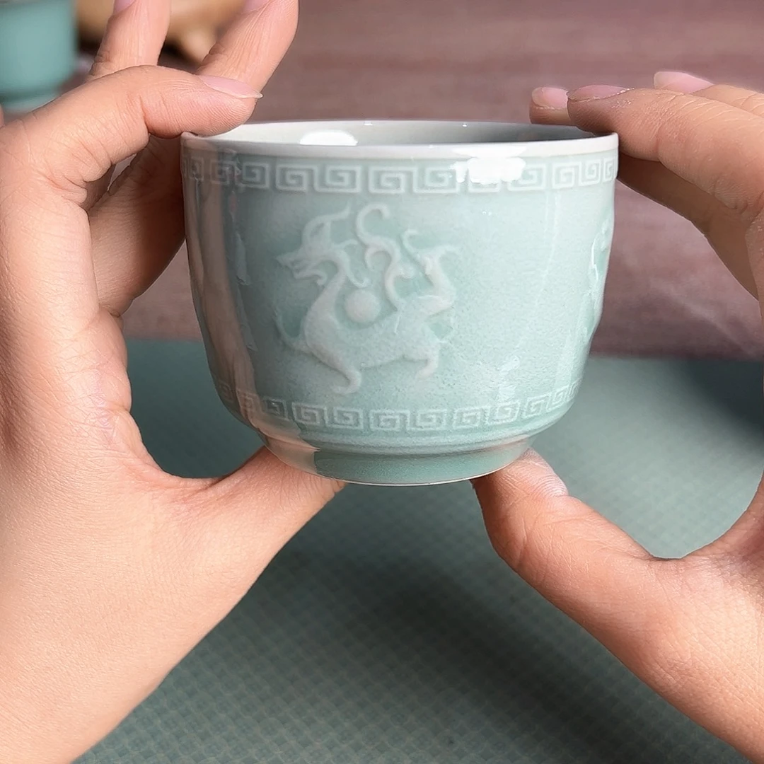 龙泉云间青瓷小米茶器