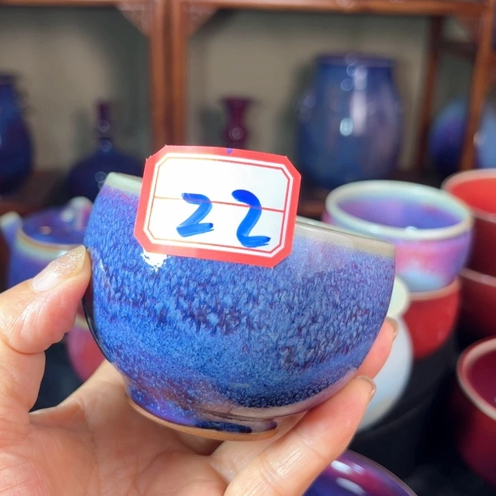 瓷片钧瓷手工艺杯子