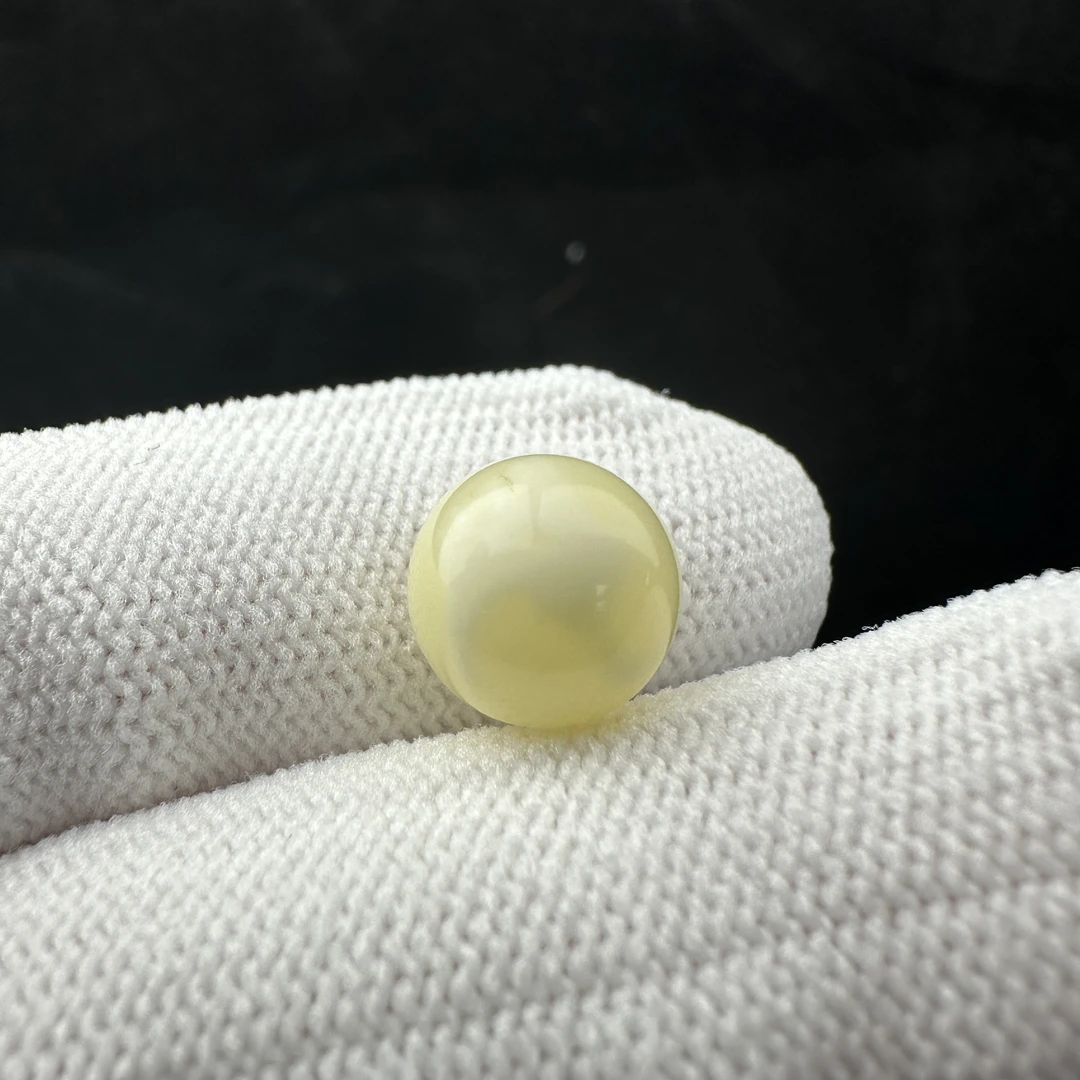 A3359天然原矿蜜蜡 白蜜圆珠9.9mm一物一图支持复检