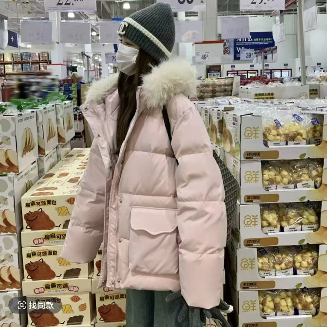 【羽绒服】冬季保暖厚款宽松羽绒外套百搭女装9229[YN]J
