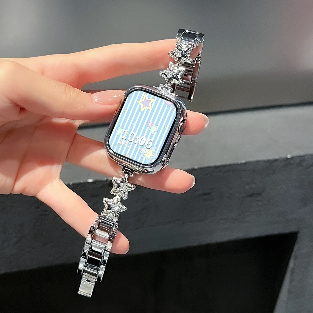 凉感星星适用于苹果手表表带S11iwatch表带applewatchS10s9s8腕带