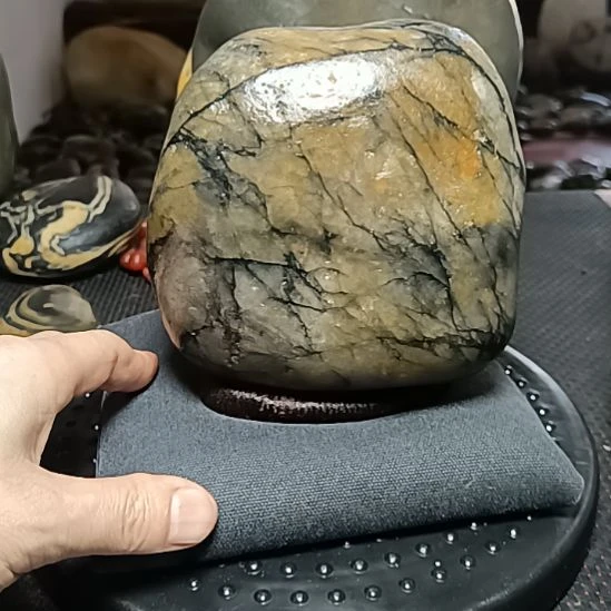 新疆金丝玉原石国画