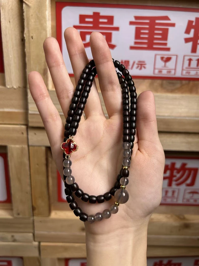 非金属木质手链 精品手串四叶草s-0356无礼盒无证书