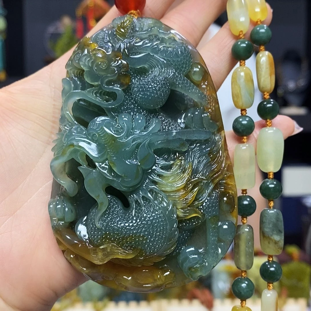 岫玉未镶嵌挂件吊坠