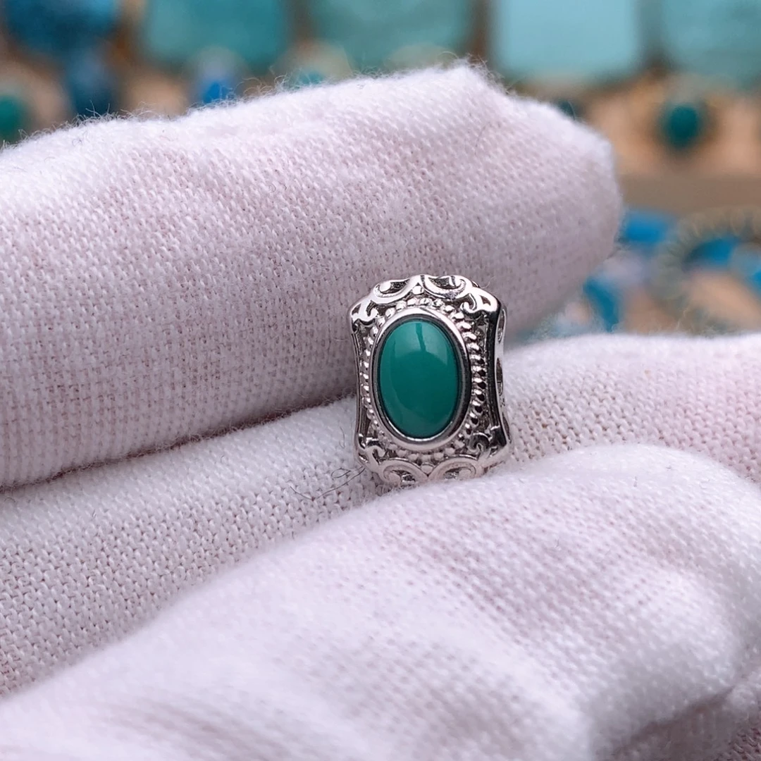 绿松石银S925镶嵌珠宝奇石