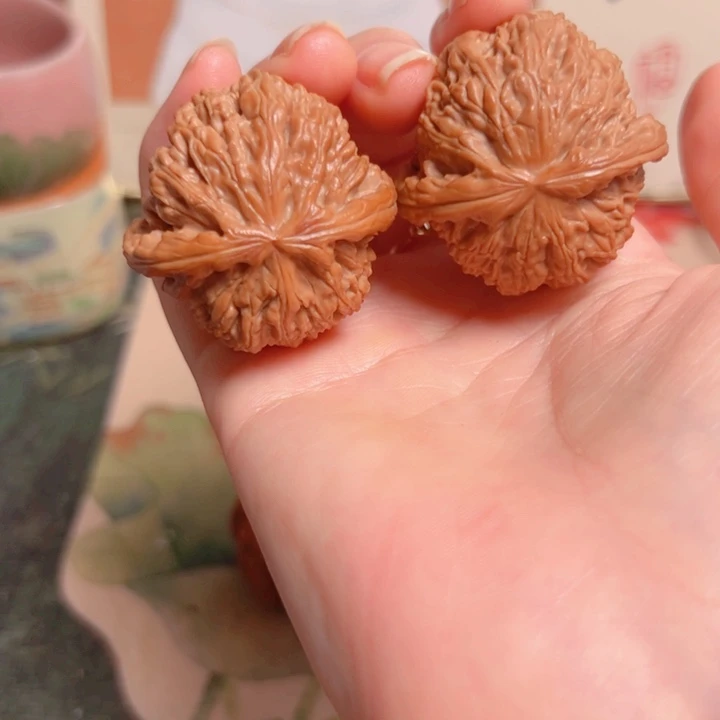 吊坠文玩核桃高配精对好货白狮子