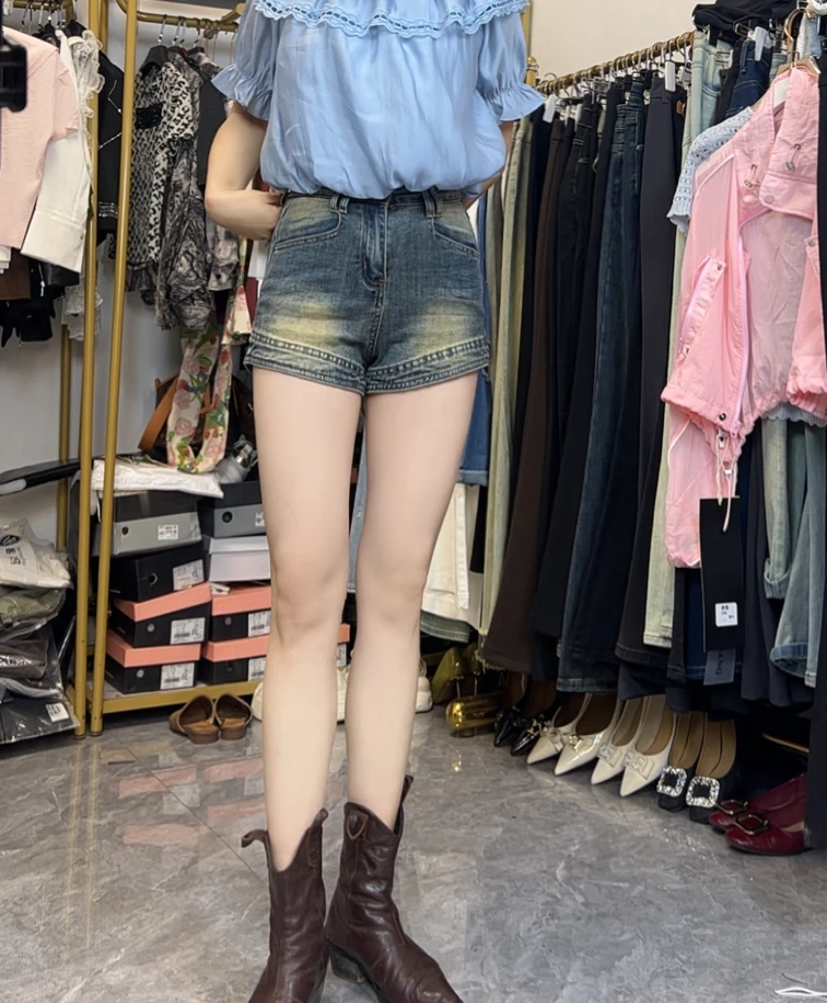 牛仔性感小短裤修身时尚款8187