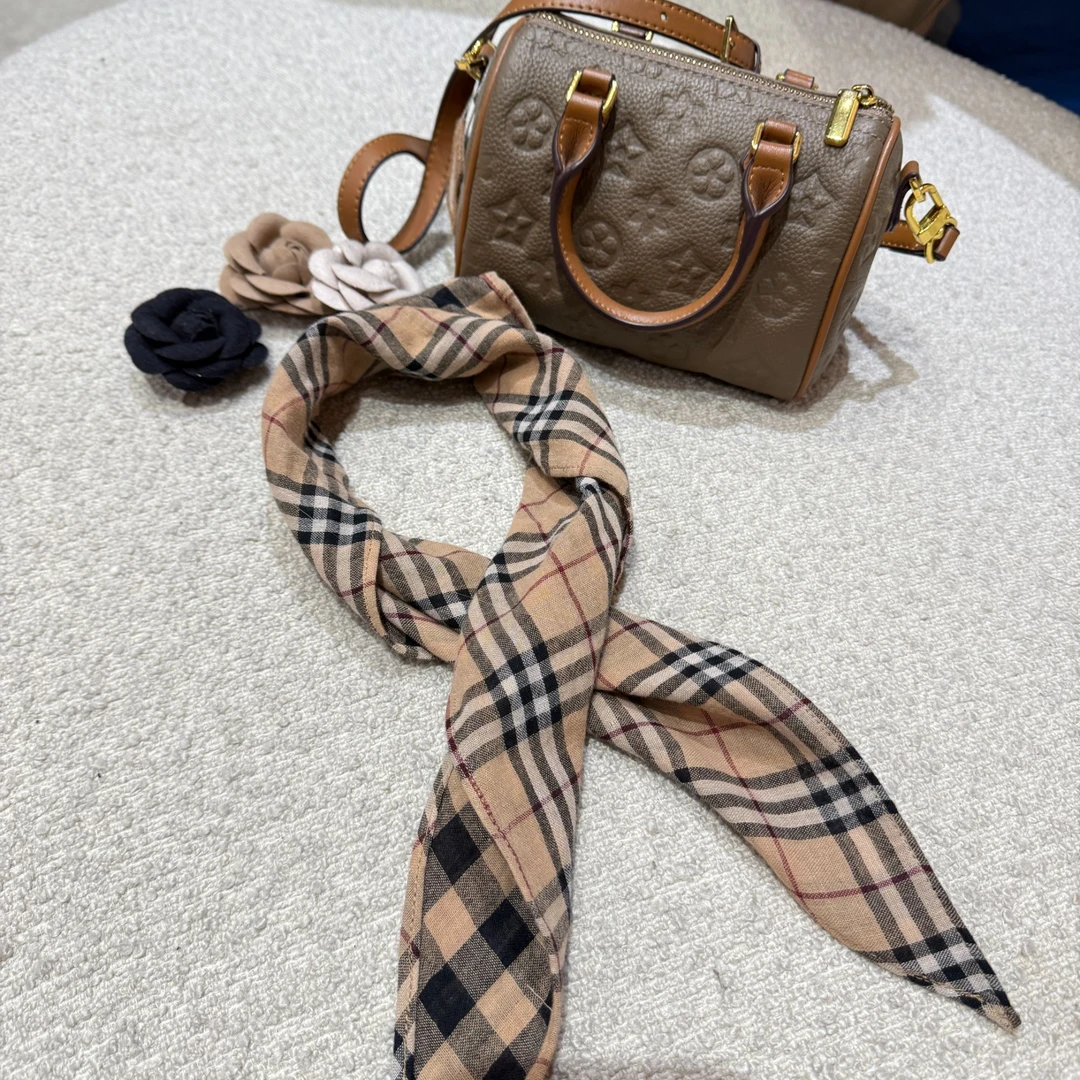 春季新款双面色织格子时尚休闲百搭复古格纹围巾【6925】