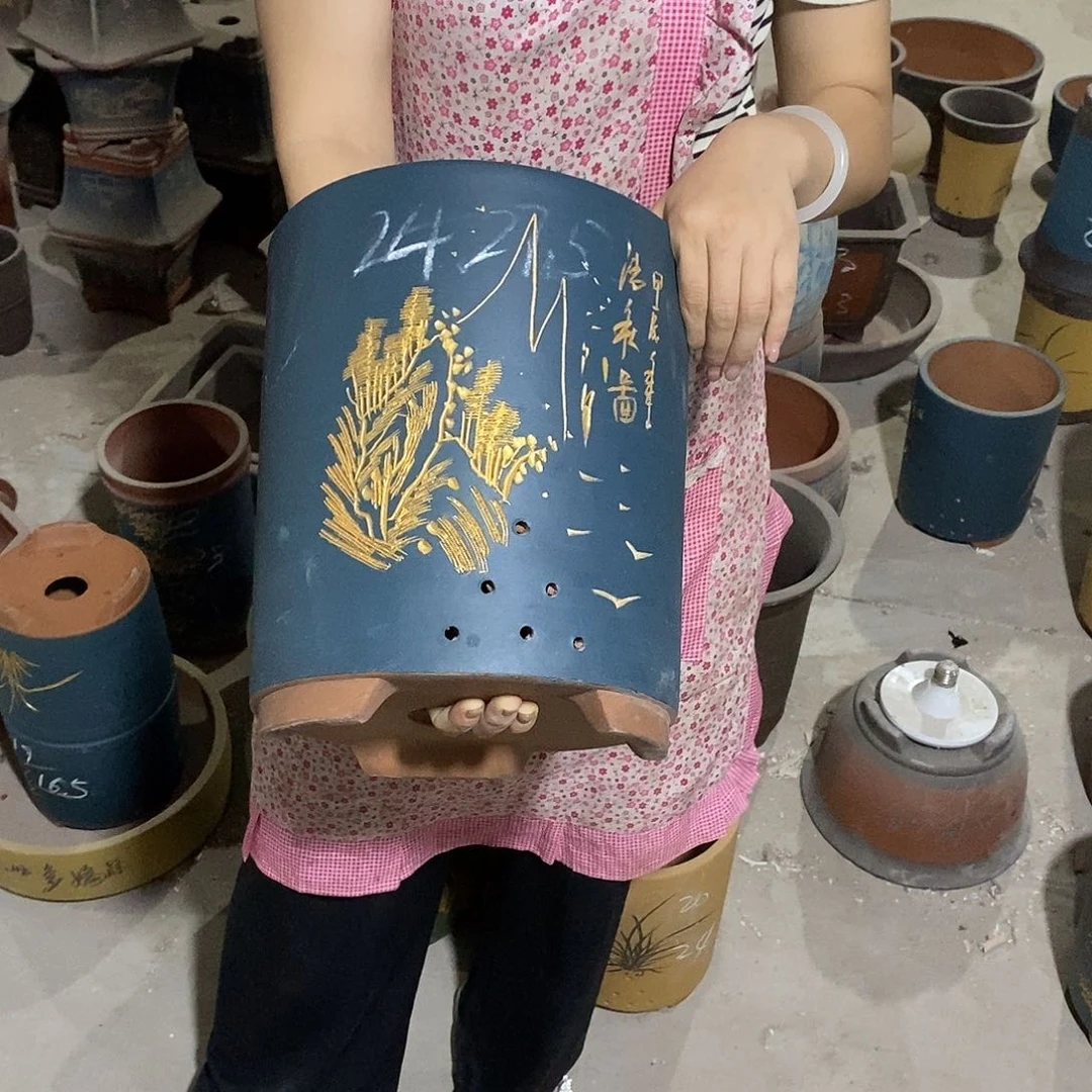 紫砂花盆紫砂花盆