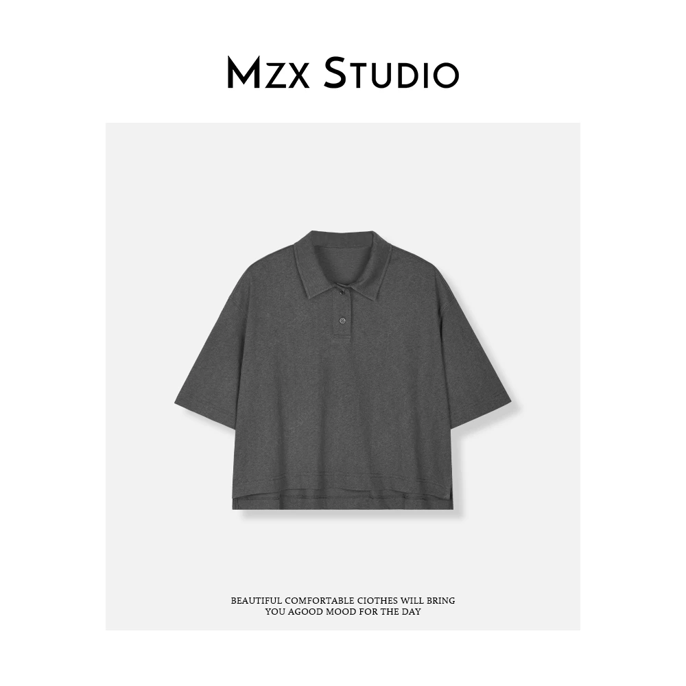 MZX 夏季纯棉简约polo领短袖T恤 SY9087-R