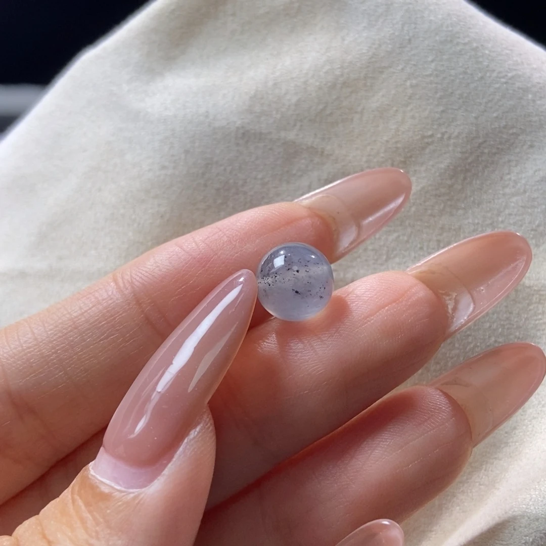 翡翠未镶嵌颈饰翡翠黑杠圆珠9.5mm