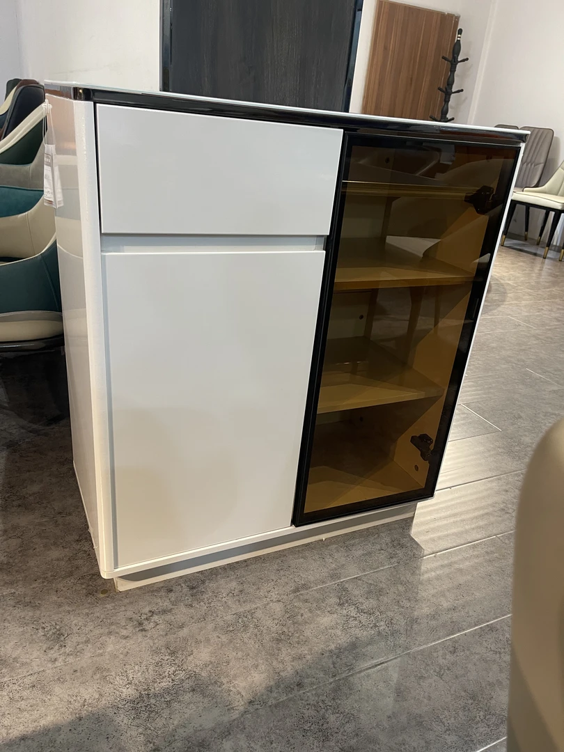 餐边柜靠墙一体柜饭店酒店包间酒水柜储物柜轻奢氛围感收纳柜家用