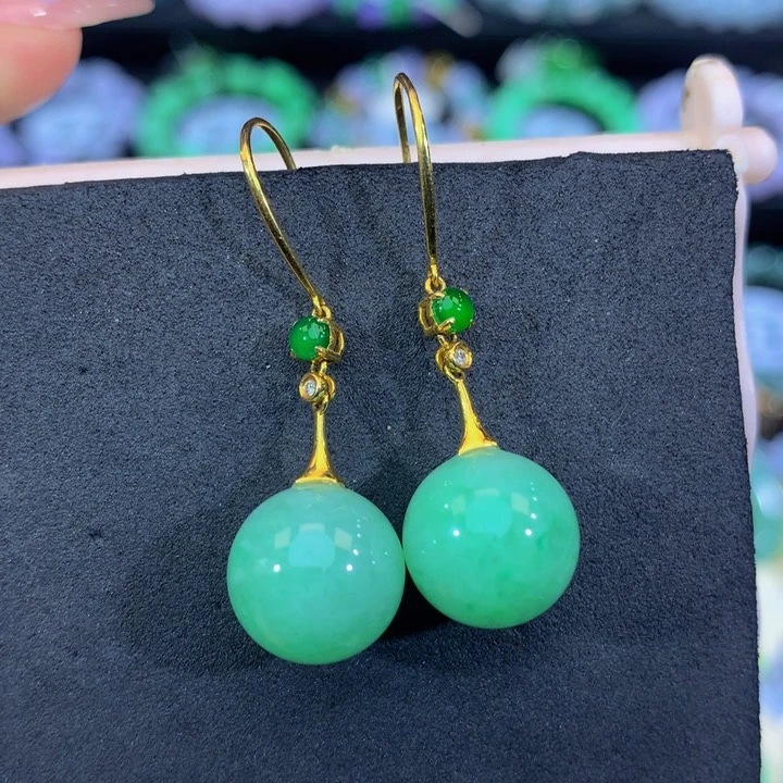 18K金镶嵌手链翡翠翡翠