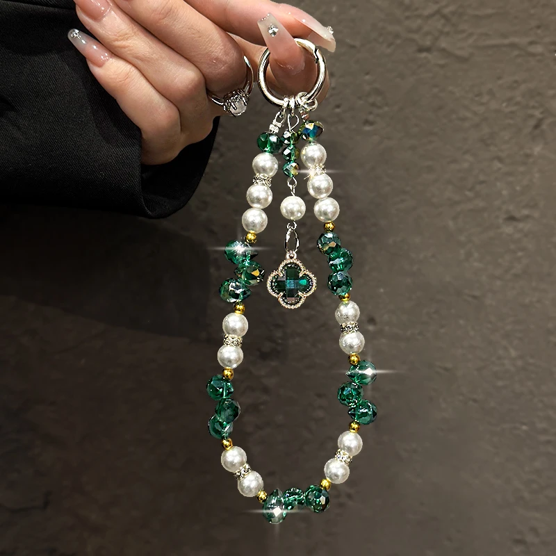 【幸运】斜挎可背手腕手机链子挂链挂绳2025年火爆款网红款水晶珍珠