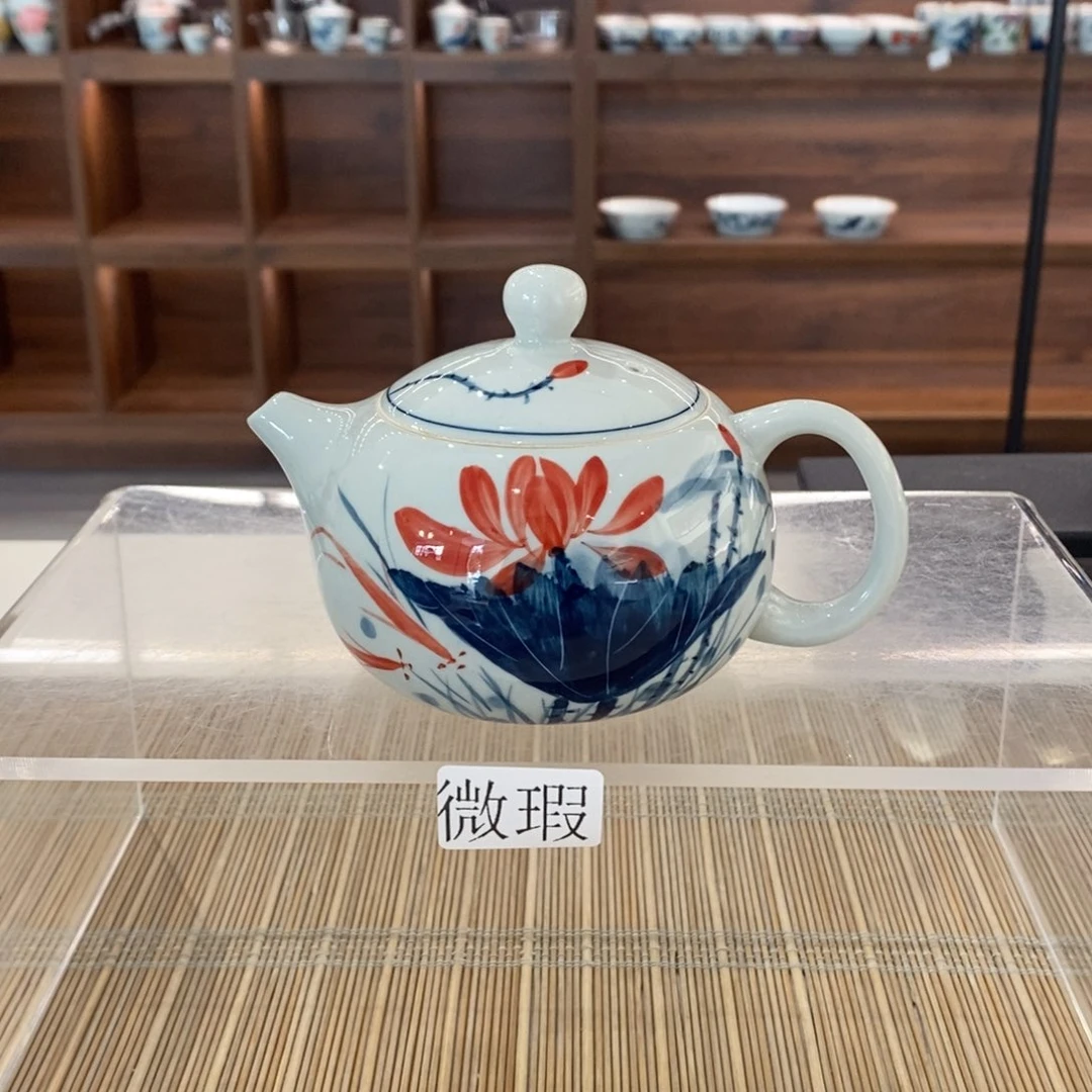 釉下彩老陶泥手工绘制