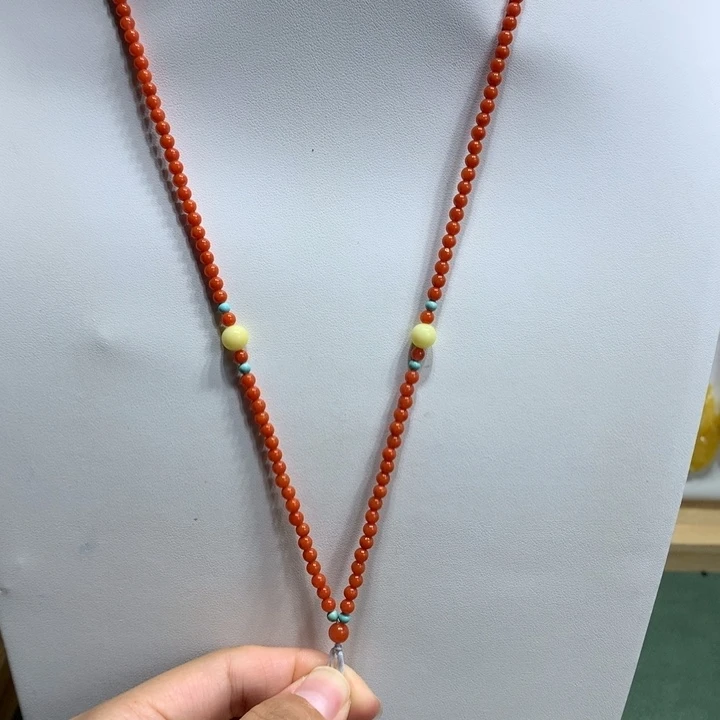 颈饰未镶嵌南红玛瑙3.7mm