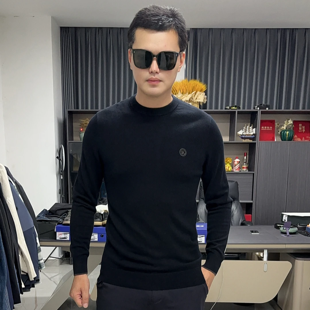 海秋冬男士可机洗纯羊毛毛衣