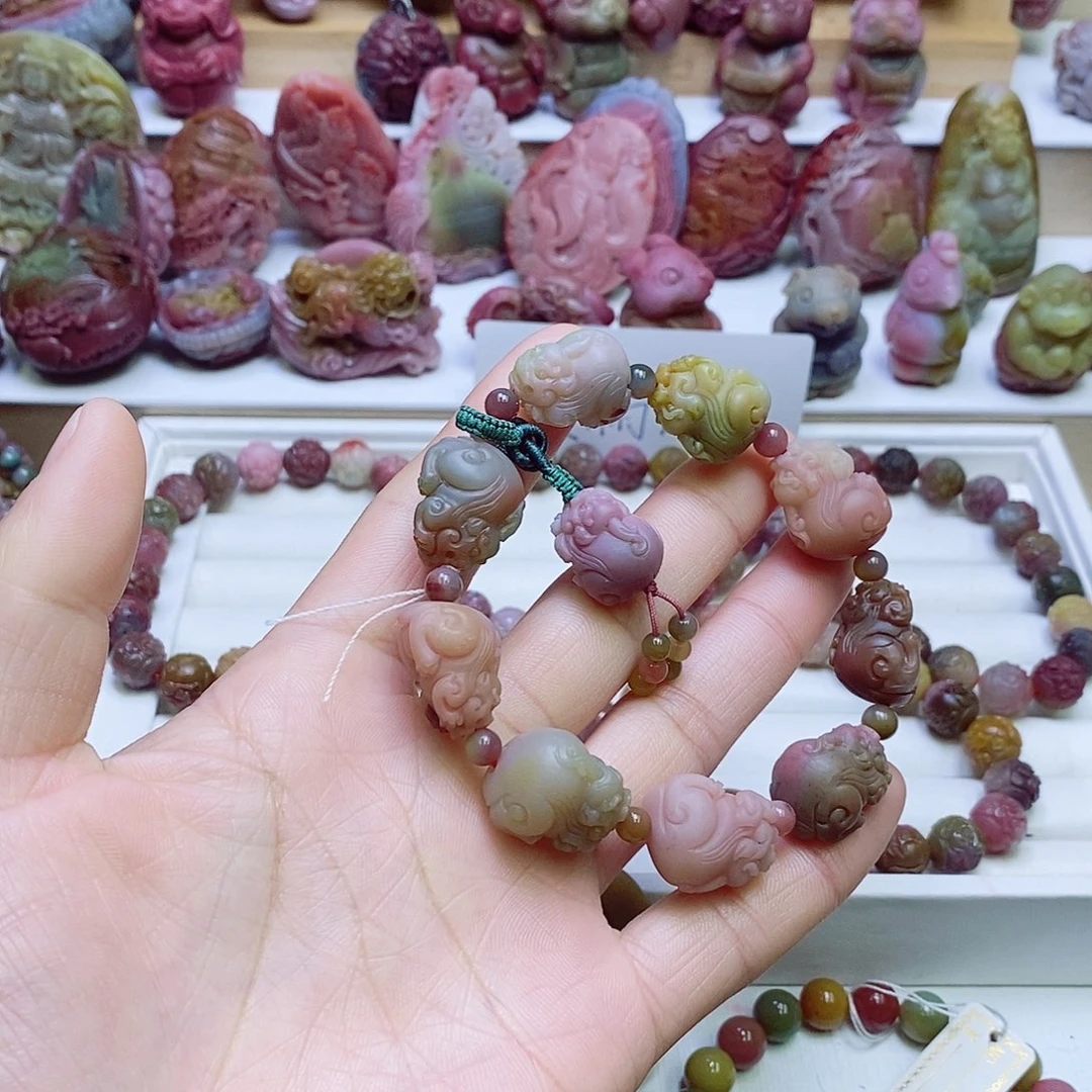 玛瑙/玉髓盐源玛瑙手链未镶嵌