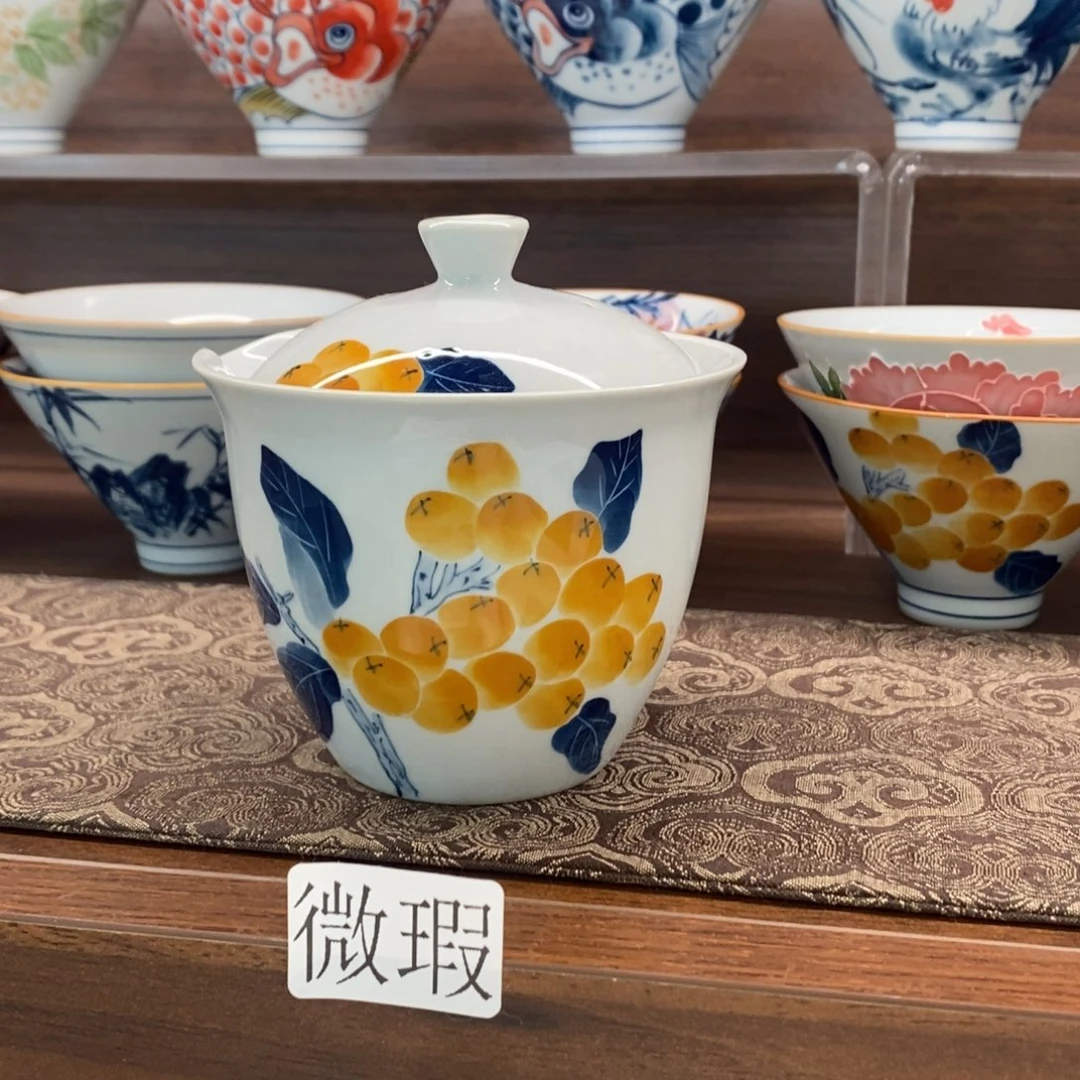 釉下彩老陶泥手工绘制